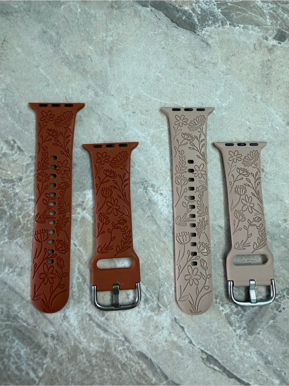 Floral Silicone Watch Bands for Apple iWatch